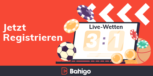 Illustration mit Laptop Live Ergebnis Sportbällen und Jetons neben Registrierungsaufruf